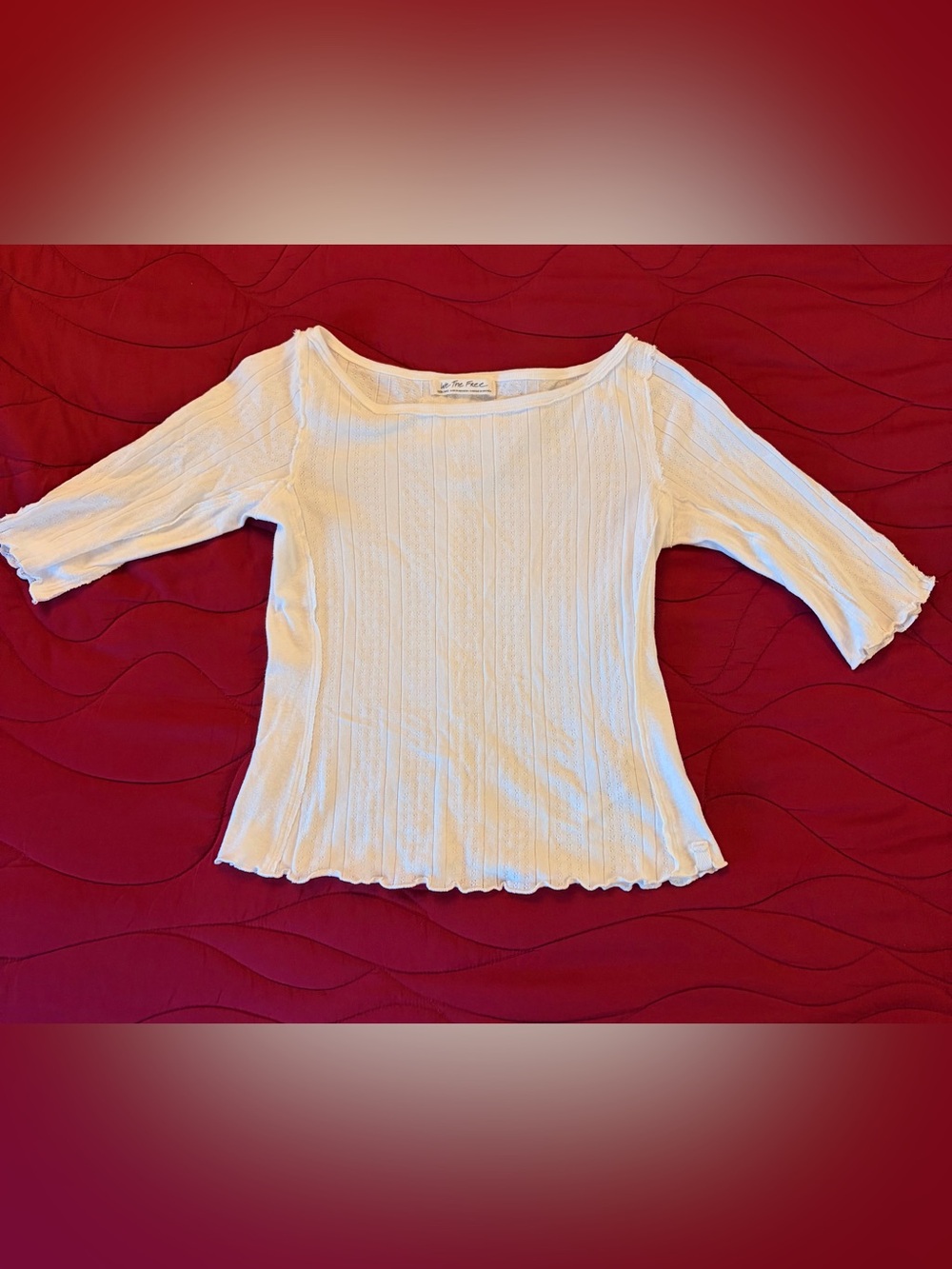Free People Sweet & Salty Pointelle Top in Ivory